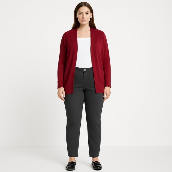 MICHAEL Michael Kors Stretch Ponte Knit Skinny Pants Womens Dark Gray Size 14 - Picture 1 of 15